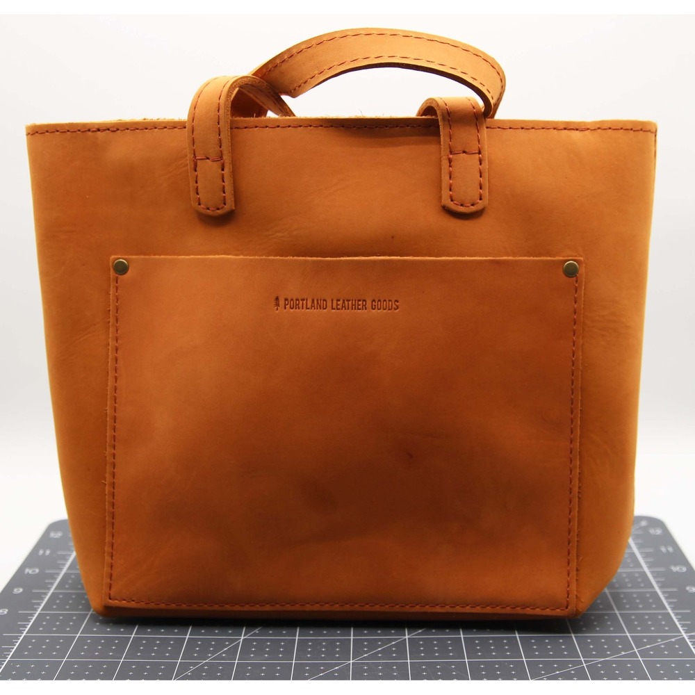 Portland Leather Goods Honey Tan Leather Crossbody Tote Bag Medium Handbag
